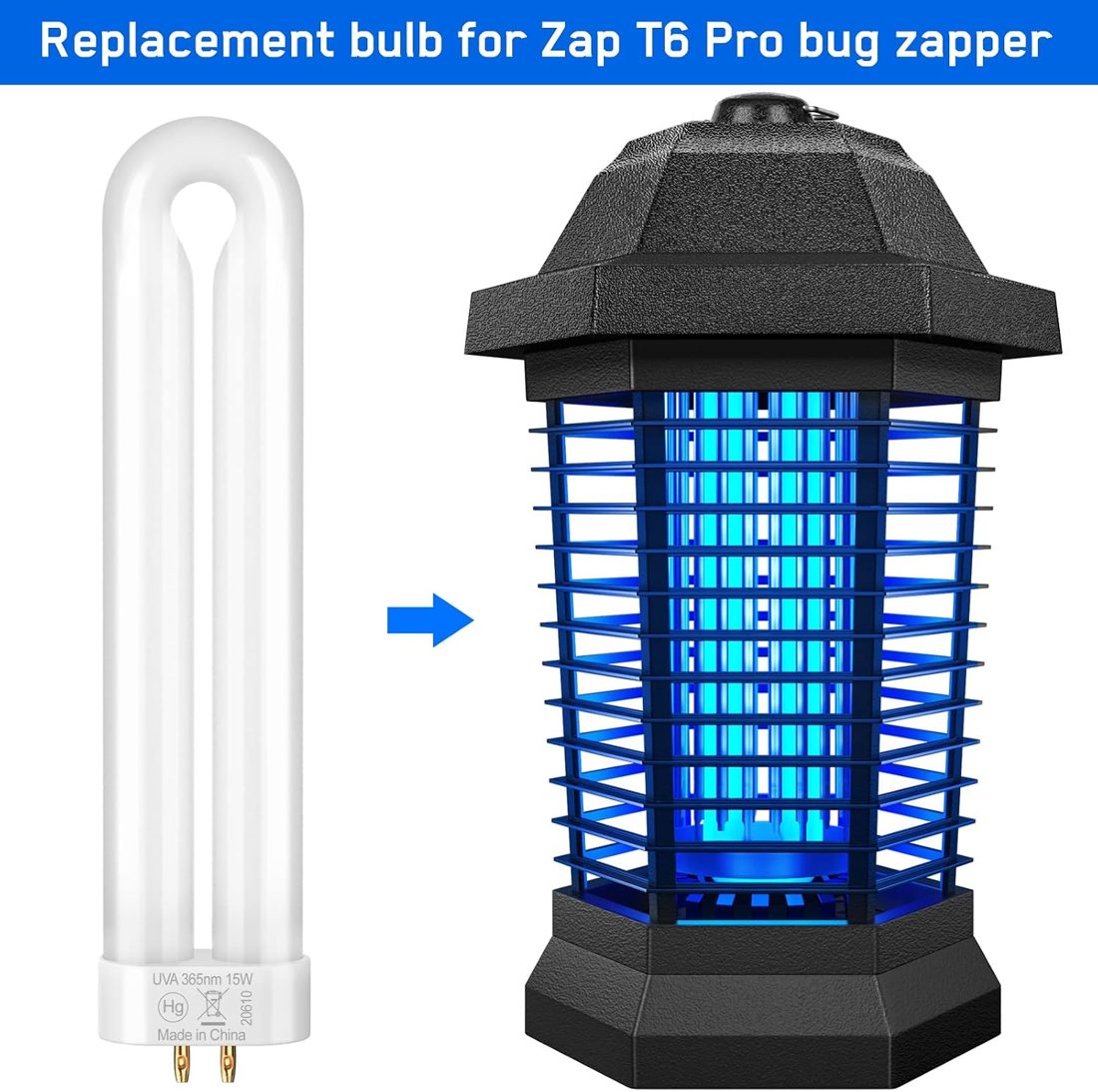 GOOTOP 15W Replacement Bulb for Zap T6 Pro, K15, T9, X3 photo 2